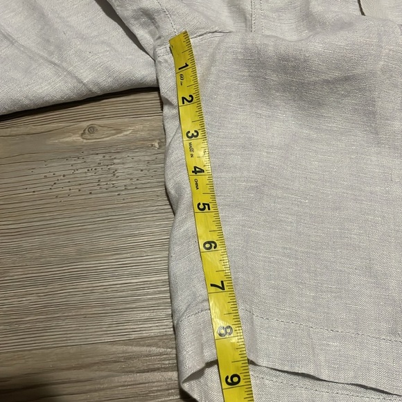 Jones & Co linen shorts Button Zip Drawstring Womens 14 Beige Casual Summer - Picture 8 of 11